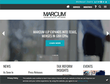 Tablet Screenshot of marcumllp.com